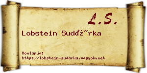 Lobstein Sudárka névjegykártya